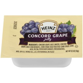 Heinz Grape Jelly Single Serve Packet (0.5 oz Packets, Pack of 200)