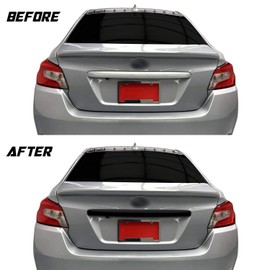 Trunk Trim Accent Vinyl Decal Overlay Wrap Compatible with Subaru WRX STi 2015 2016 2017 2018 2019 2020 - Carbon Fiber Black