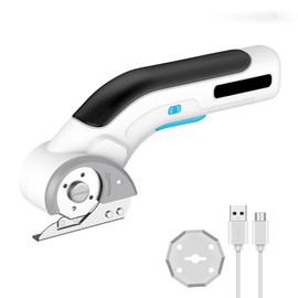 Cordless Electric Scissors, 4V Cardboard Cutter Electric Fabric Scissors Box Cutter with Blades Rechargeable Carpet & Cardboard Cutter Tool for Leather Carpet Plastic Cutting,Sewing,Crafting