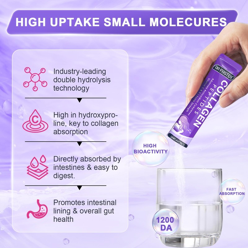 DRFOSTER Collagen-Peptides-Powder-Packets - Multi Type I II III V X