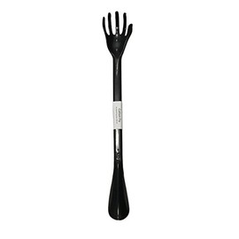 Back Scratcher with Shoe Horn Long Handle Each 19.5" Long Handled Shoe Horn with Hand Shaped Backscratcher is Perfect for Itchy Backs and Putting on Shoes While Standing (Black Color, 3 Pc)
