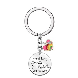 POIUYTRE Keyring for Women, Gift for Women, Be the Best Newborn in the World, Gift for Ladies, Christmas, Wife's Birthday Gift, Silver / black, l