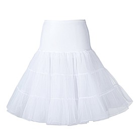 Boolavard 50s vintage ROCKABILLY NET swing Petticoat, Petticoat, Length - 67 cm/26" TM swing SKIRT White