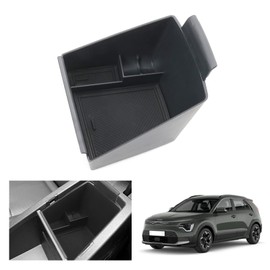 GAFAT Ki-a Niro SG2 EV PHEV e-Niro Hybrid 2022 2023 2024 Mittelkonsole Aufbewahrungsbox, Niro 2022 Armlehne Organizer Tray Handschuhfach (Schwarz)