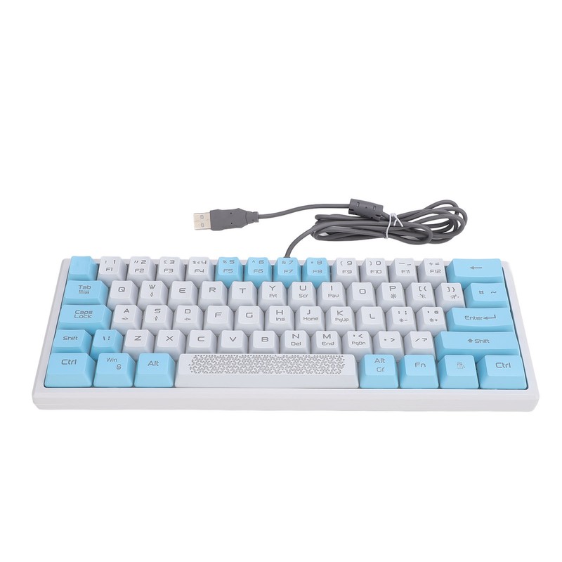 Wired RGB Keyboard Sensitive Operation Quick Response 62 Key White