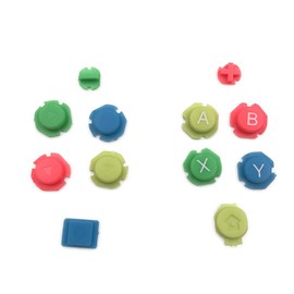 Translucent Housing Shell Case Colorful L R Button ABXY Directions Keys Buttons DIY Replacement Shell Case for Switch NS Joy-Con Controller (Right Button)