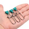 Fishing Line Sinker Slide with Duo-Lock Snap- 25Pcs Blue and