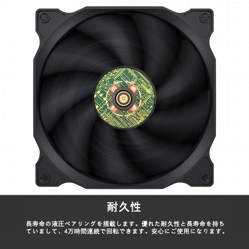 upHere 4.7 inches (120 mm) PC Case Fan, Quiet Type,