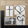 Cross Decal 4 Pack: Cross of Nails, Heart Cross, American