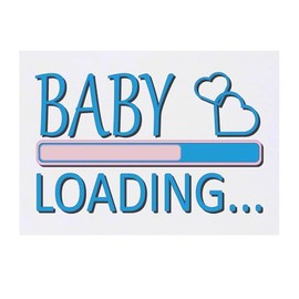 'Baby Boy Loading' Temporary Tattoo - Water Resistant, Skin-Safe, Non-Toxic Transfer (TO00080163)