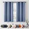 Short Denim Blue Blackout Kitchen Curtain W40 x L45 Inch
