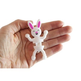 Curious Minds Busy Bags 24 Easter Mix - Bunny Racer Cars and Wall Walking Bunnies - Fun Easter Party Favors Gifts Prizes Small Toy Prize Assortment Egg Hunt (2 Dozen)