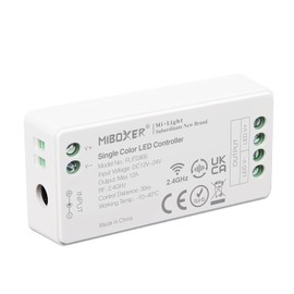 LIGHTEU®, Milight Miboxer 2.4GHz single color dimmer LED strip controller DC12V/24V output Max.12A, FUT036S