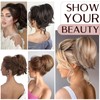 Claw Clip Short Ponytail Hair Extensions Messy Bun Hair Piece