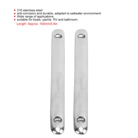 KIMISS Rub Strake Line Rub Strakes, 2pcs 5.9in Rub Strake Mooring Lines Protection 316 Stainless Steel Accessory for Boat Yacht RV