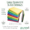 PureXT 16 Pop-Up Eco Sponges | Compostable, Cellulose | Dish