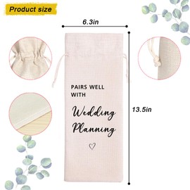 Wedding Planning Gift | Wedding Gifts Wine Bag | Engagement Wine Bag | Engagement Party Gifts | Pairs well with wedding planning Mr and Mrs Wedding Gifts for Couple 11WB44