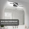 SOLFART Bathroom Light Fixtures Matte Black Dimmable LED Bathroom Vanity