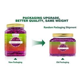 Freeze-Dried Dragon Fruit, Freeze-Dried Fruit, 185g/6.5302, No Added Sugars, Dry Dragon Frui-t, ideal for Infusing Drinks, Baked Goods and Water