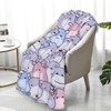 CaomeiWu Hippo Throw Blanket, 80" x 60" Flannel Cute Hippos