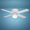Patriot Lighting 42" White Indoor Ceiling Fan Flush Mount 4