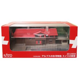le renforcement de la station de Glacier Express à Alpes suisses N jauge 23-245A