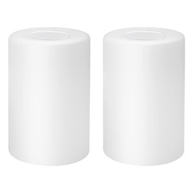 2 Pack White Frosted Plastic Shade, High transparency without dazzling eyes, 5.7 inch High, 4 inch Diameter, 1.65 inch Fitter, Replacement for Pendant Light Floor lamps Chandelier Wall Sconces