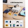 SUPERDANNY Surge Protector Power Bar with 6 Ft Extension Cord