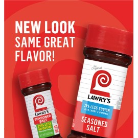 Lawry's 25% Less Sodium Seasoned Salt, 8 oz