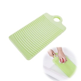Anti Slip Hanging Washboard with Fixed Tripod Thick Plastic Washboard Clothes Cleaning Tool Green (Green)