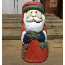 Unbranded Vintage 5" Ceramic SANTA CLAUS Candle Holder CHRISTMAS HOLIDAYS #5930