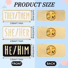 9 Pieces Pronoun Pin Gender Identity Pins Nonbinary Pronoun Buttons He Him Pronoun Pin She Her Pin They Them Pin Badges Pins for Lapel, Hat, Backpack