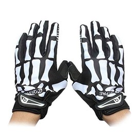 lifepower Skeleton Gloves, Windproof, Cold Protection, For Motorcycles, Bicycles, Outdoors, Bones, Skull, Anti-Slip