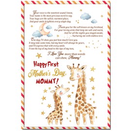 BlinkWishes First Mother's Day Card for New Mom, 5x7 Inches Greeting Card, Includes Envelope and Seal, Mothers Day Cards from Baby Boy/Girl, Thoughtful Pregnancy Milestone Memento