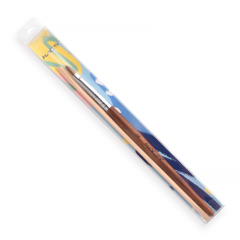 KADS Pure Kolinsky Hair Bristles Acrylic Nail Brush Oval Crimped