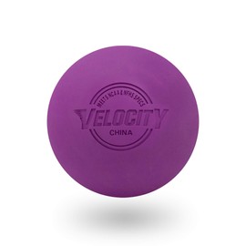 Velocity Massage Lacrosse Ball for Muscle Knots, Myofascial Release, Yoga & Trigger Point Therapy. Firm Rubber Scientifically Designed for Durability. Many Colors to Choose from.