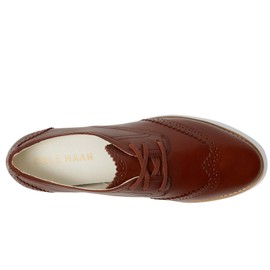 Cole Haan Women's Grand City Platform Oxford, Dark Cuoio/Ivory, 9