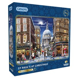 Gibsons St Paul’s at Christmas 1000-Piece Jigsaw Puzzle for Adults Festive London Scene, British Holiday Celebration, Traditional Puzzle, Thick Pieces, Sustainable 100% Recycled Board Great Gift