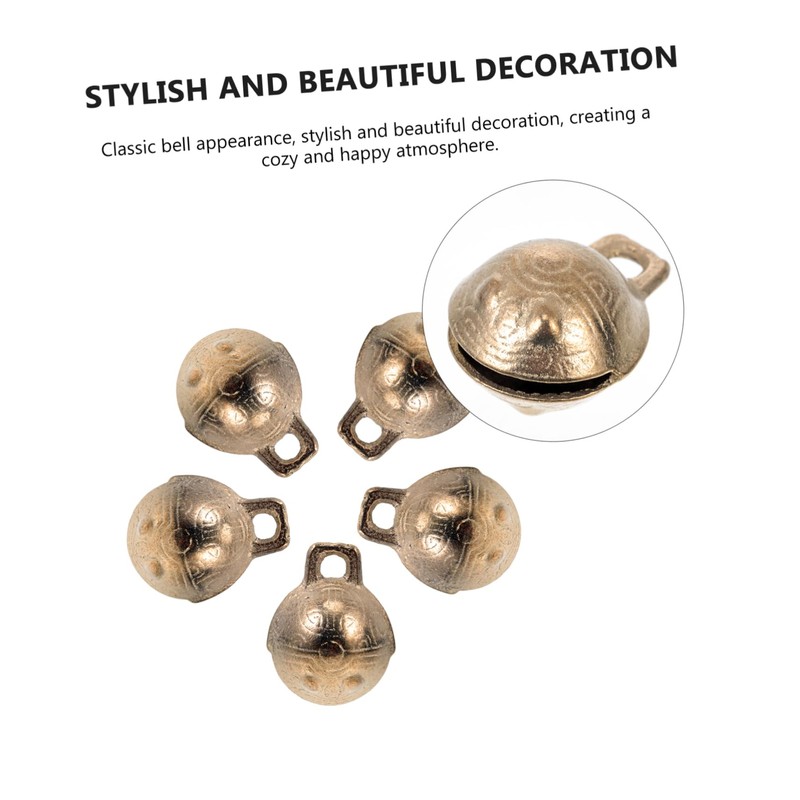 jojofuny 5pcs DIY Pet Bell Decor Brass Bells Ornaments for
