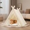 XiMaiChy Pet Teepee with Thick Cushion, Cat Tents for Small