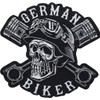 Embroidered iron-on patch biker "German biker" | for sew-on/iron-on |