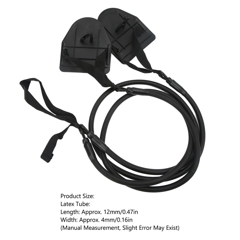 Swimming Arm Strength Trainer Latex Black Elastic Resistance Bands Swimming