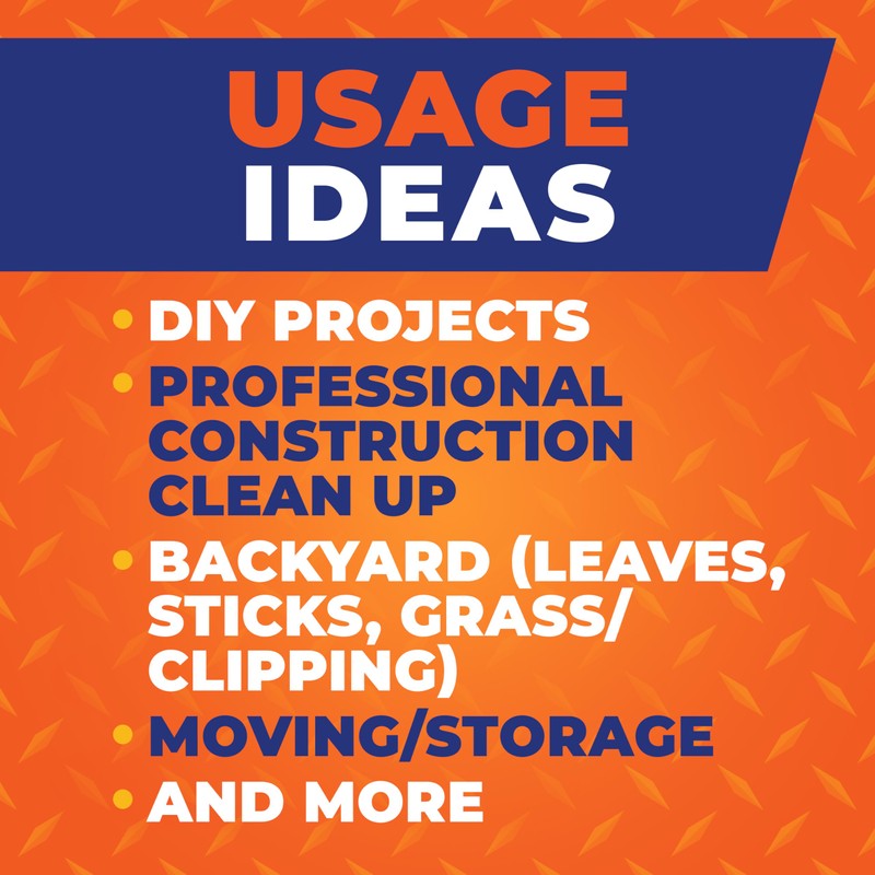 Hefty Steelsak Heavy Duty Large Trash Bags, Gray, Unscented, 39