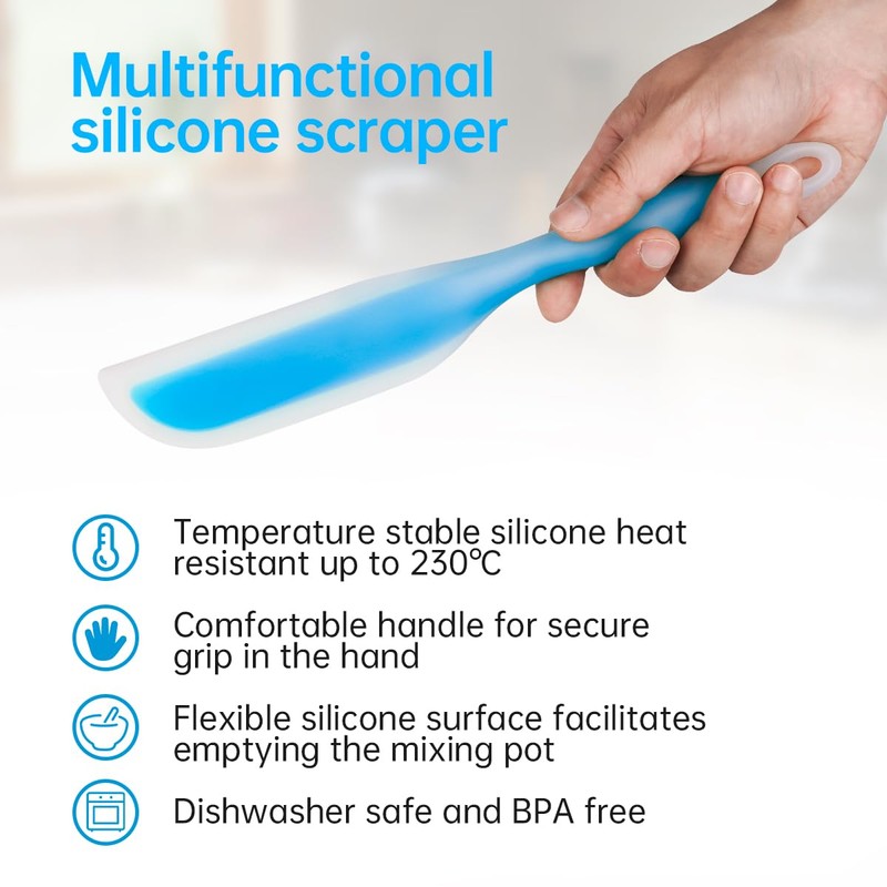 Nonstick Silicone Knife Shaped Flexible Kitchen Spatula Scraper Turner,Kitchen Cooking