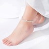 Suyi Crystal Ankle Bracelet for Women Diamond Tennis Stretch Anklets