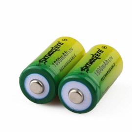 SKYWOLFEYE 2pcs SKYWOLFEYE 16340 3.7v 1800mAH Rechargeable Battery RCR123A + Charger