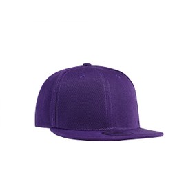 Underground Kulture Plain Flat Peak Snapback Baseball Cap Purple
