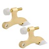 HOMOTEK 2 Pack Hinge Pin Bright Brass Door Stopper, Gold