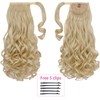 Blonde Ponytail Hair Extension Wavy 20" 5 Oz Clip In