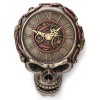 Veronese Design 8.1 Inch Steampunk Flat Skull Mechanical Gage Hanging Wall Clock